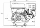 Loncin 7 hk - bensinmotor med vannrett aksel - 20mm thumbnail