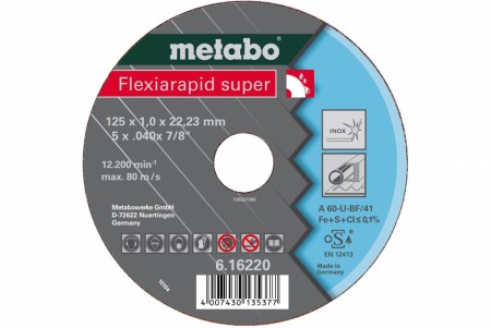 FLEXIARAPID SUPER 115X1,6X22,23 INOX, TF 42 (bøyd utførelse)