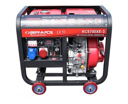 Bernards - diesel generator 5 kW. Equal power 400/230V fjernbetjening med EL-start