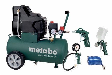 Metabo BASIC 250-24 W OF kompressor sett - oljefri
