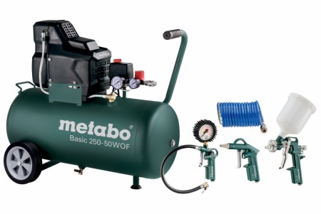 Metabo BASIC 250-50 W OF kompressor sett - oljefri