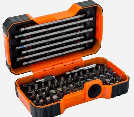 Bahco bitssett med fargekode - 54 deler