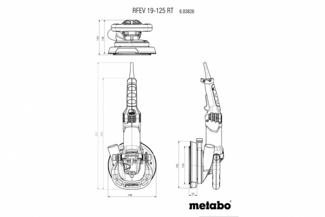 Metabo - RFEV 19-125 RT Betongfres inkl. fresehode spisstann